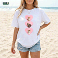 Kitten Heart Graphic T-shirt, Cat Lover Tee