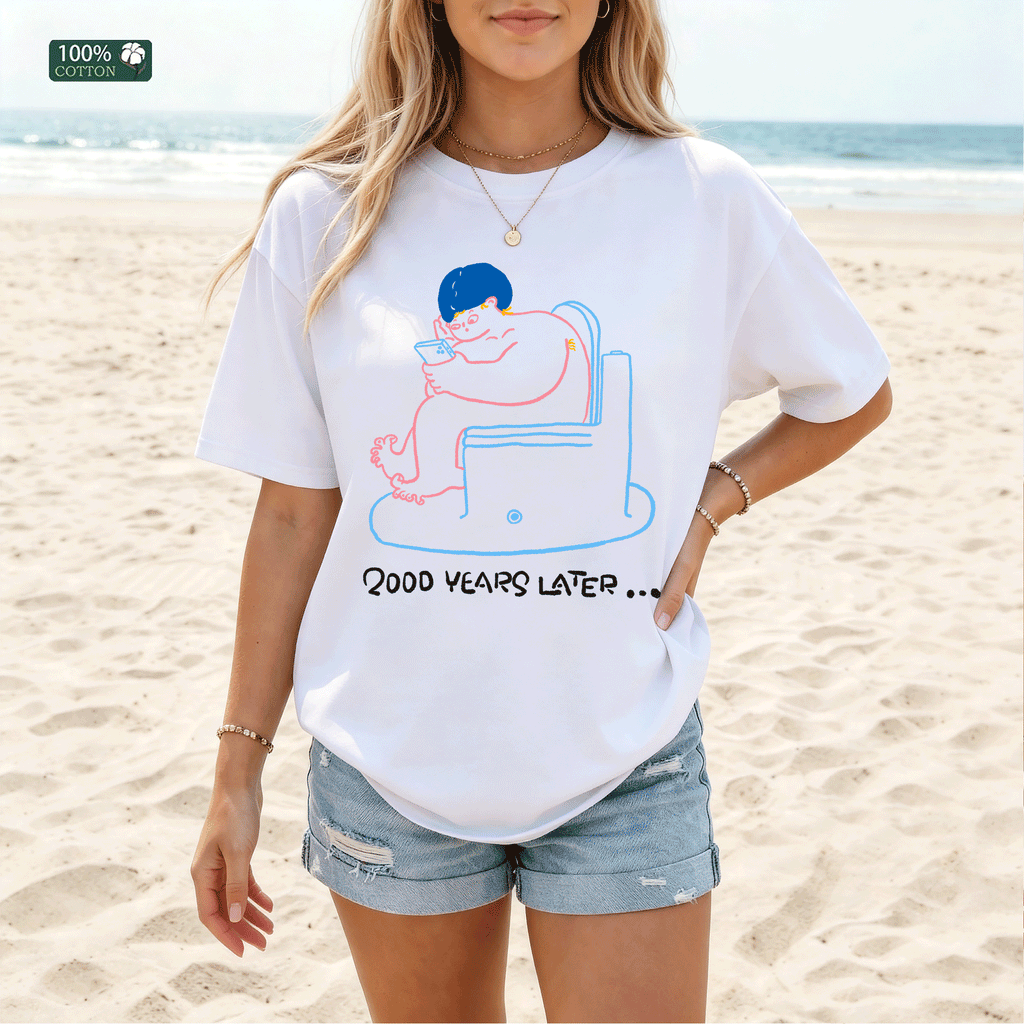 Shirley Chang Funny 2000 Years Later Toilet T-Shirt