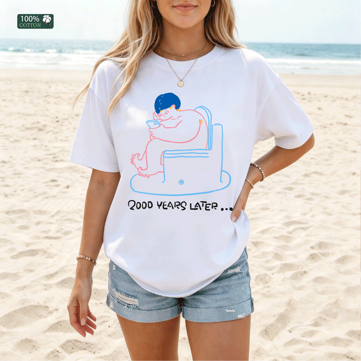 Shirley Chang Funny 2000 Years Later Toilet T-Shirt