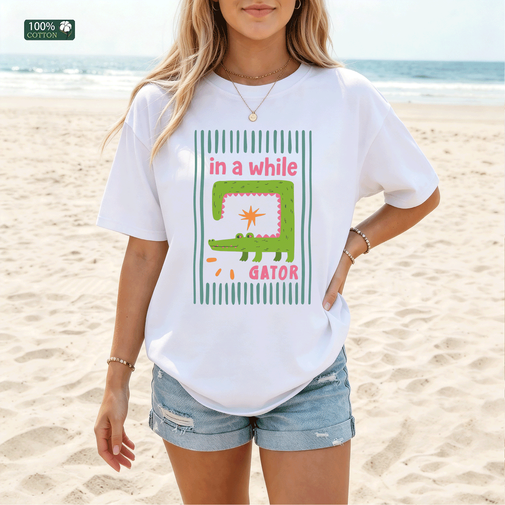 In A While Gator Funny Alligator Graphic T-Shirt