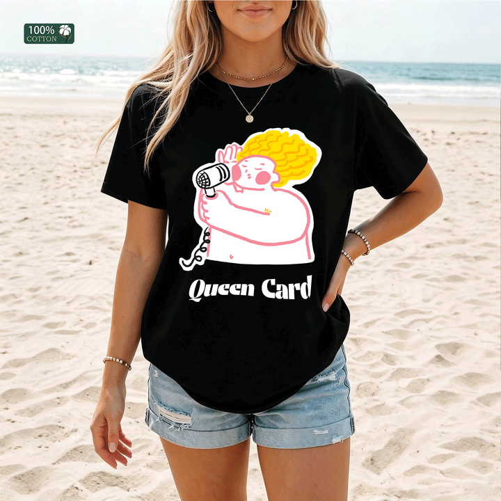 Shirley Chang-Queen Card Graphic T-Shirt