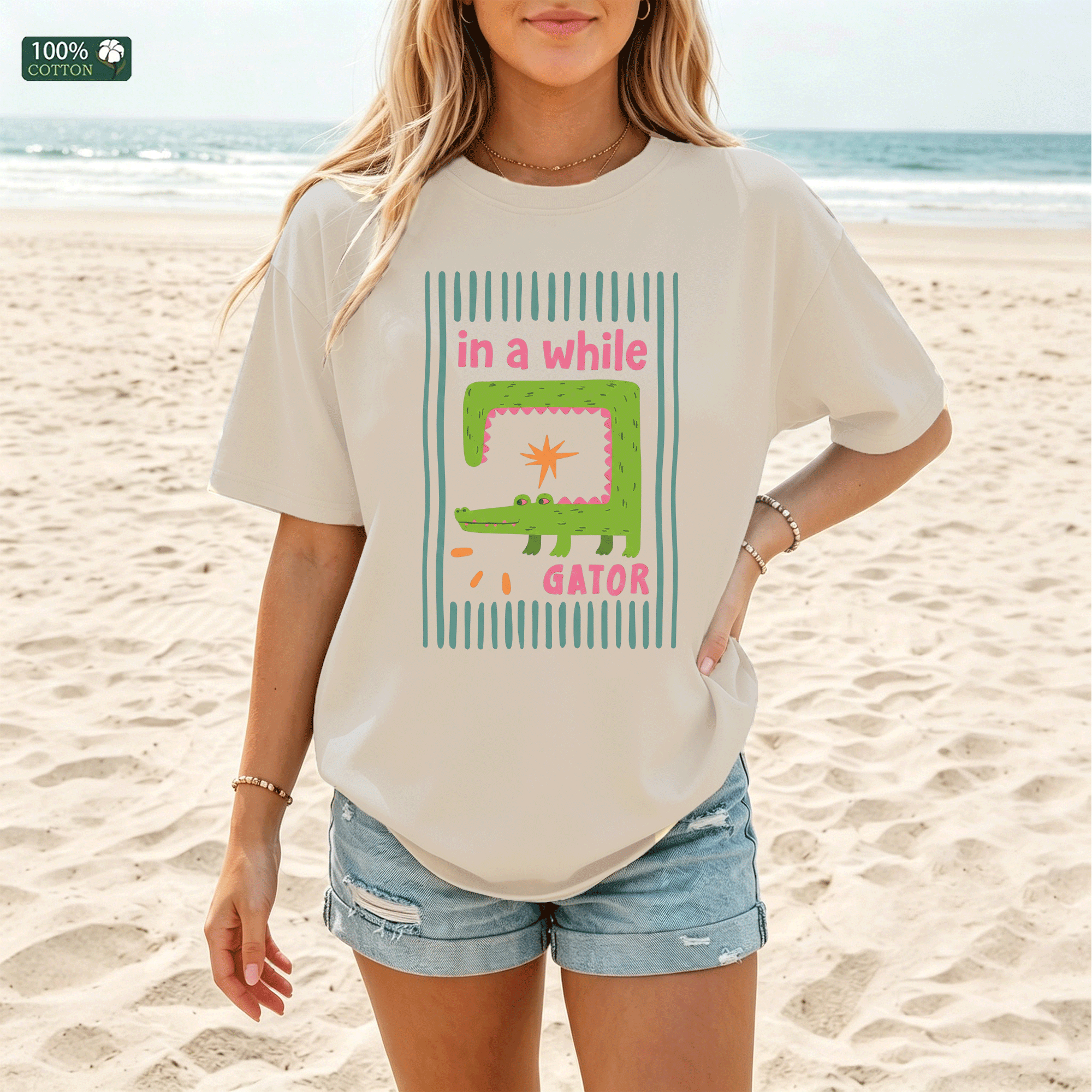 In A While Gator Funny Alligator Graphic T-Shirt