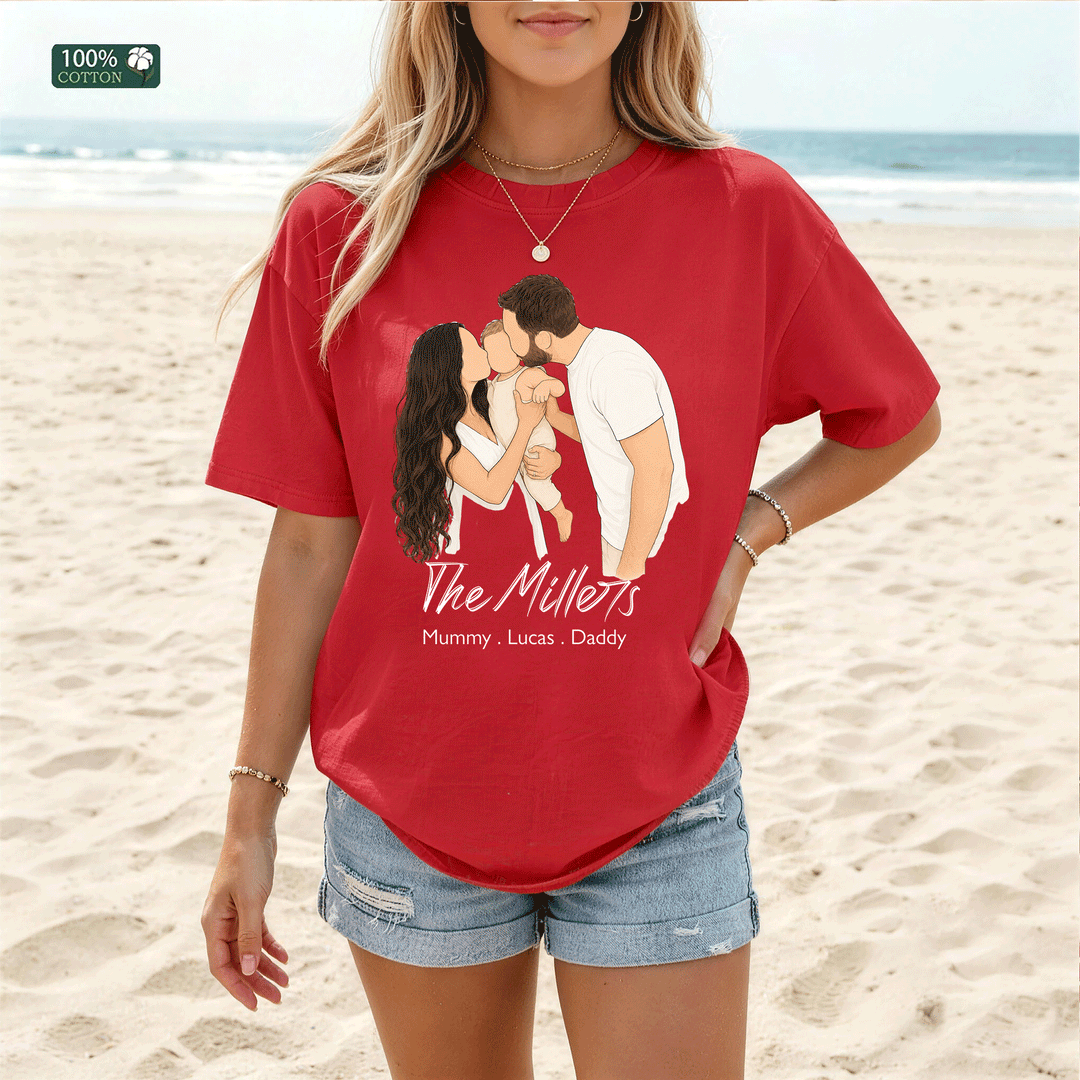 Classic Custom Faceless Portrait design T-shirt