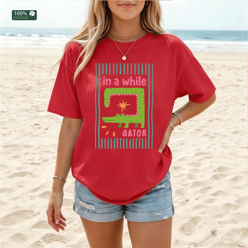 In A While Gator Funny Alligator Graphic T-Shirt