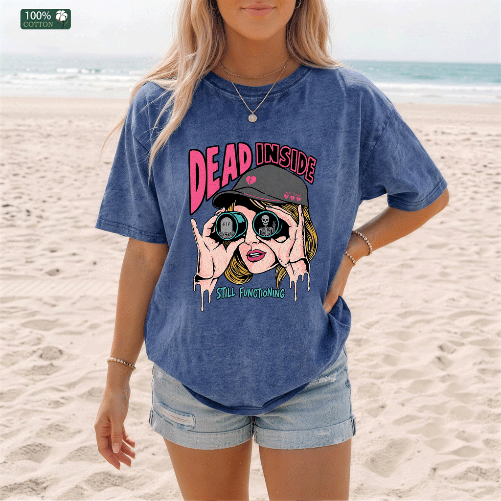 Dead Inside Still Functioning Graphic T-shirt