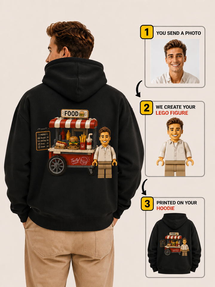 Personalized Brick Figure Camping T-Shirt