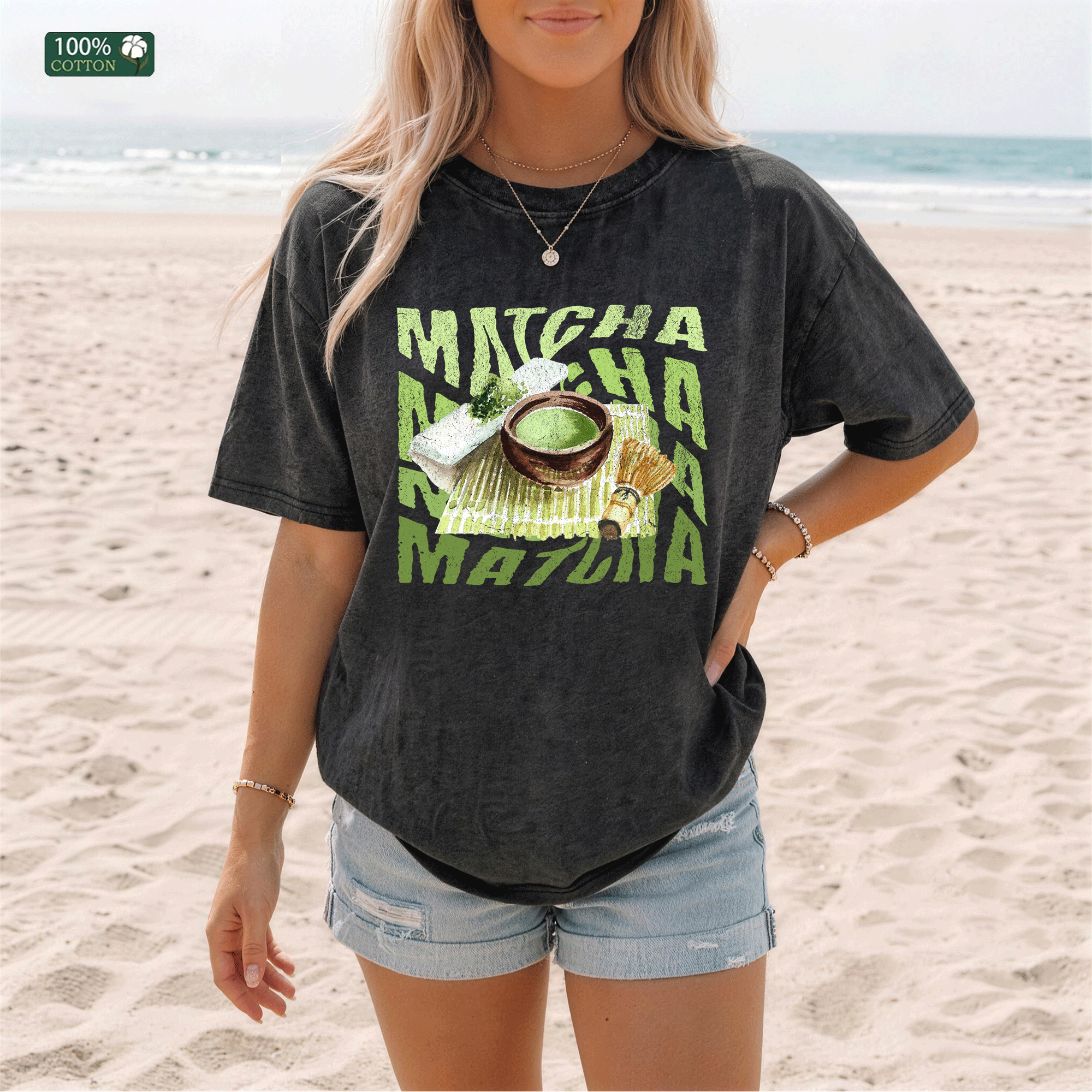 Japanese Matcha Lover Graphic T-shirt
