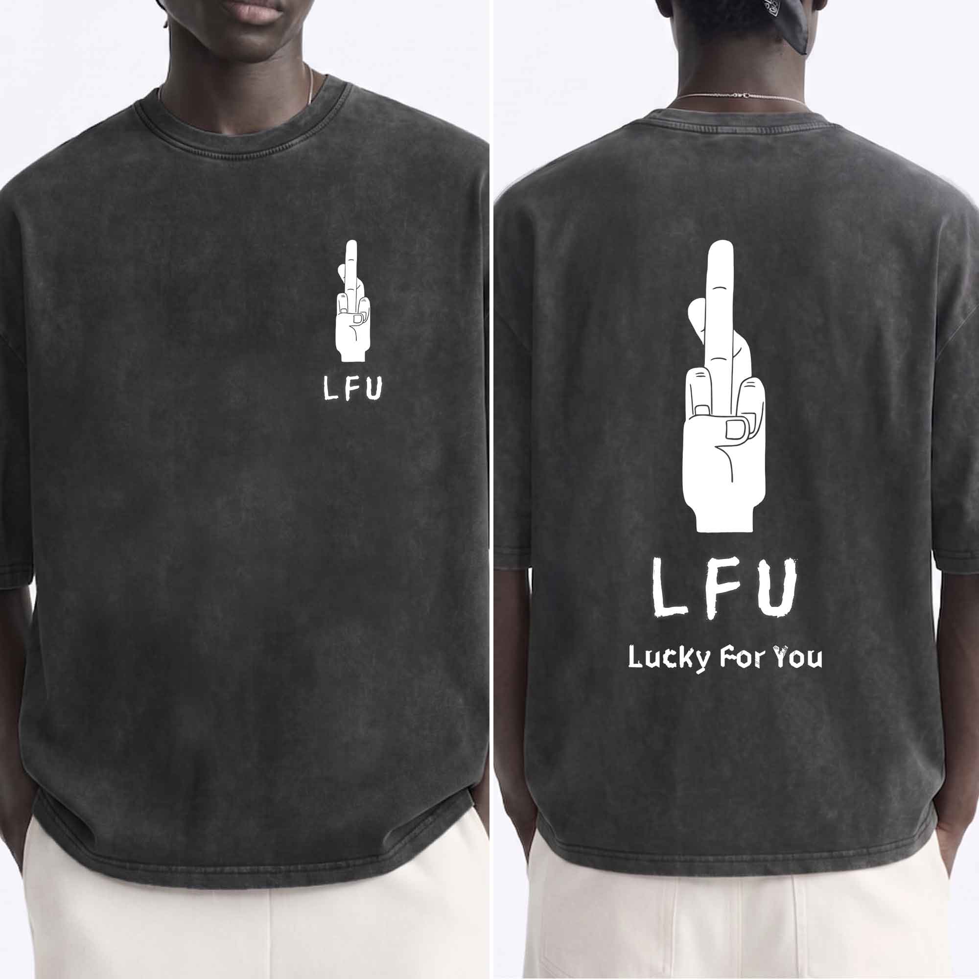 Shirley Chang-LFU Lucky For You Front & Back Vintage T-Shirt