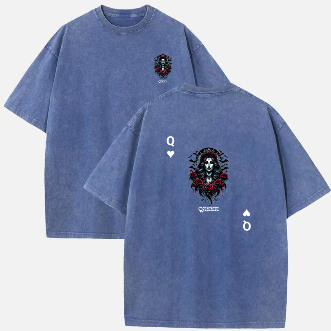 Gothic Queen Playing Card T-Shirt