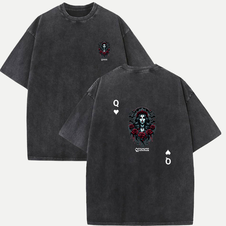 Gothic Queen Playing Card T-Shirt