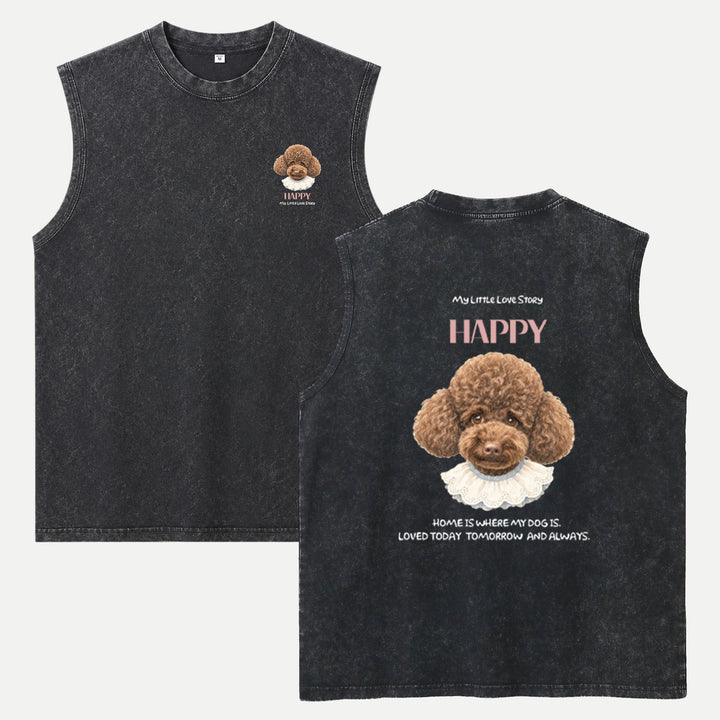 Hand-Drawn Pet Head Portrait Custom Tee