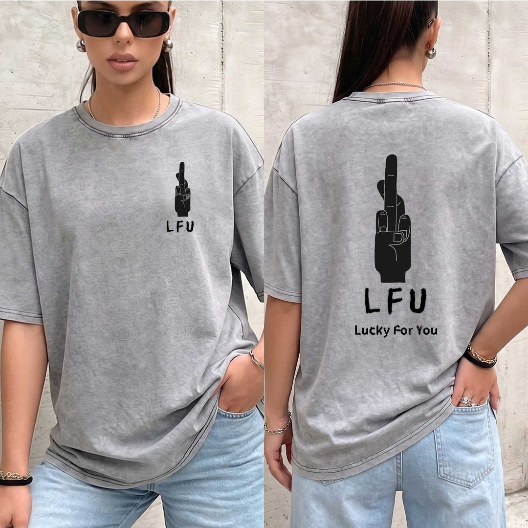 Shirley Chang-LFU Lucky For You Front &amp; Back Vintage T-Shirt