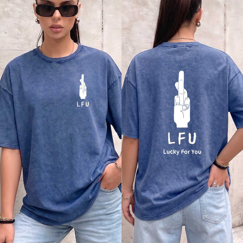 Shirley Chang-LFU Lucky For You Front & Back Vintage T-Shirt