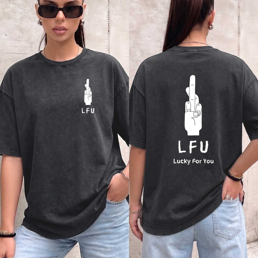 Shirley Chang-LFU Lucky For You Front & Back Vintage T-Shirt