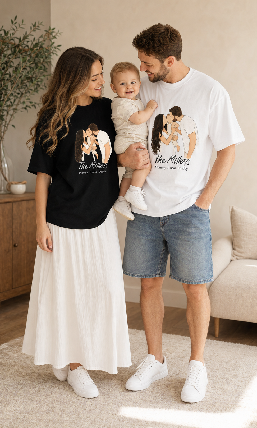 Classic Custom Faceless Portrait design T-shirt