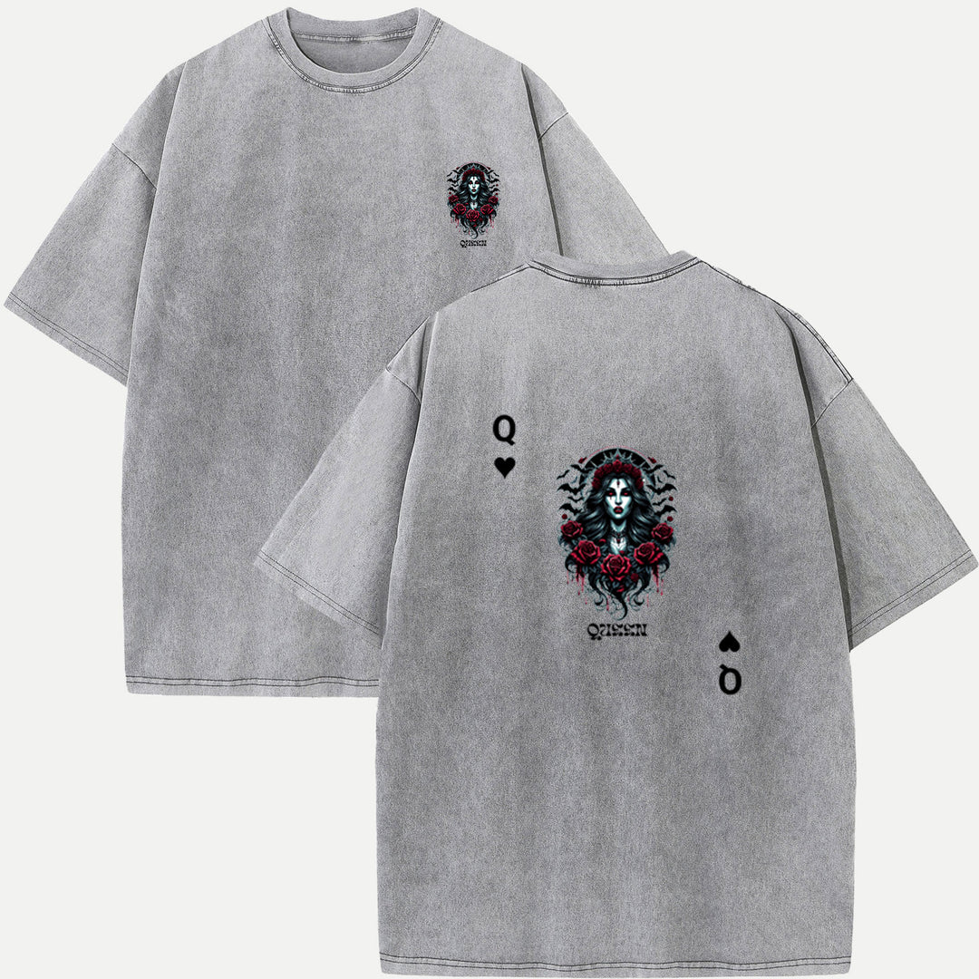 Gothic Queen Playing Card T-Shirt