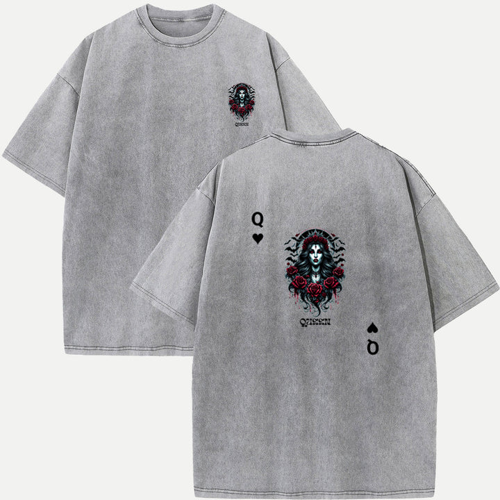 Gothic Queen Playing Card T-Shirt