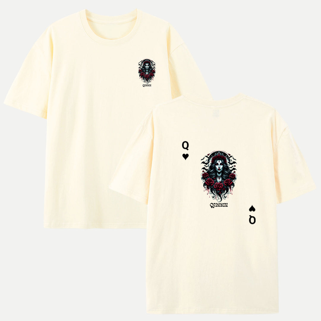 Gothic Queen Playing Card T-Shirt