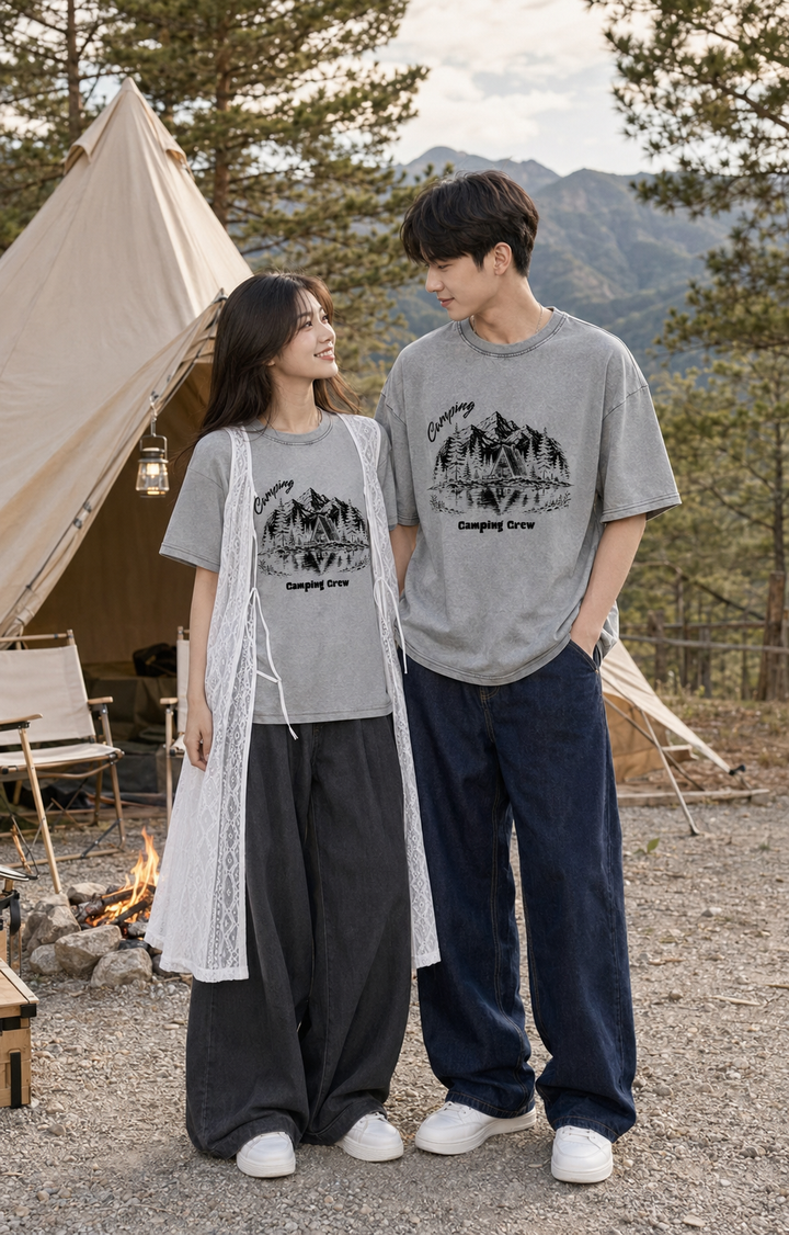 Camping Design Custom Vintage Tee