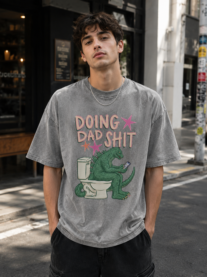 Doing Dad Shit Dinosaur Vintage T-Shirt – Funny Father’s Day Tee