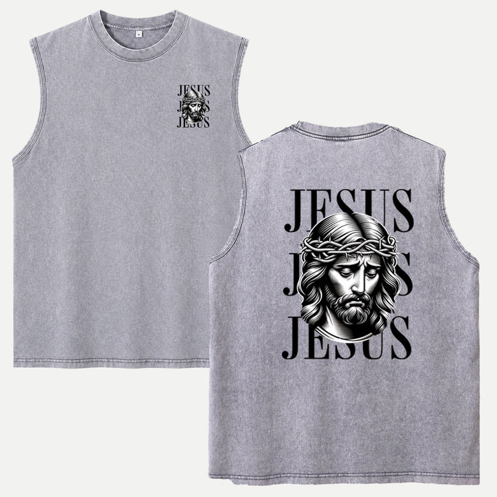 Jesus Crown of Thorns Vintage Sleeveless T-Shirt