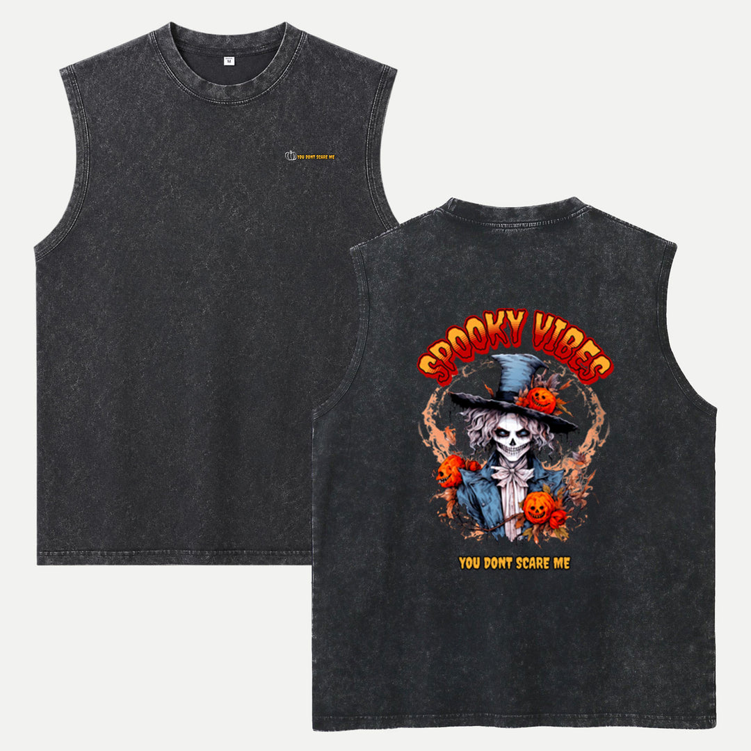 Spooky Vibes Skeleton Witch T-Shirt