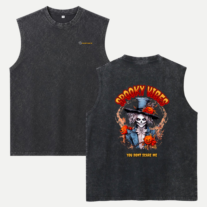 Spooky Vibes Skeleton Witch T-Shirt