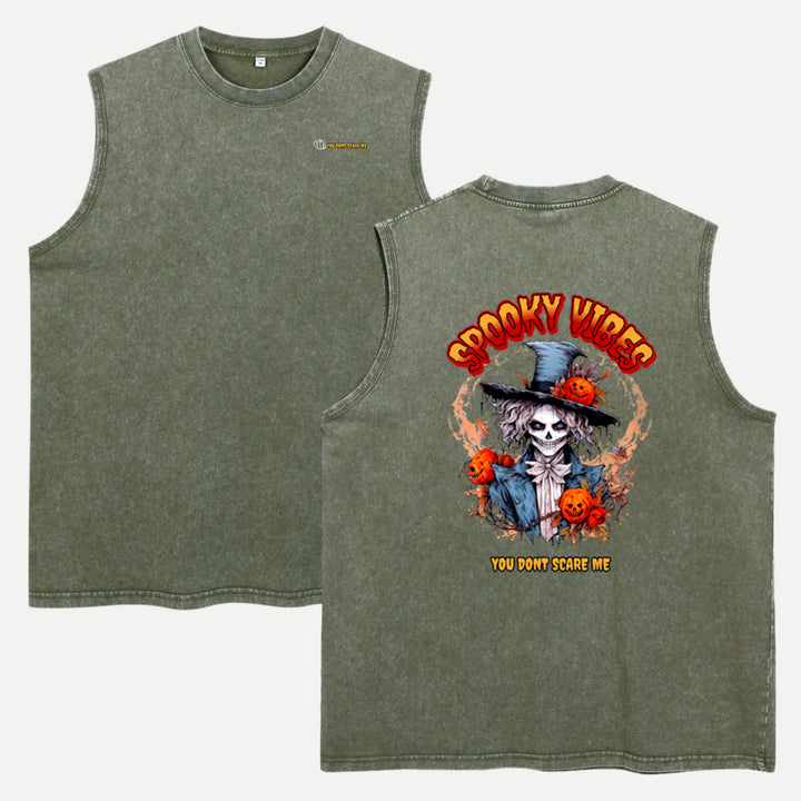 Spooky Vibes Skeleton Witch T-Shirt