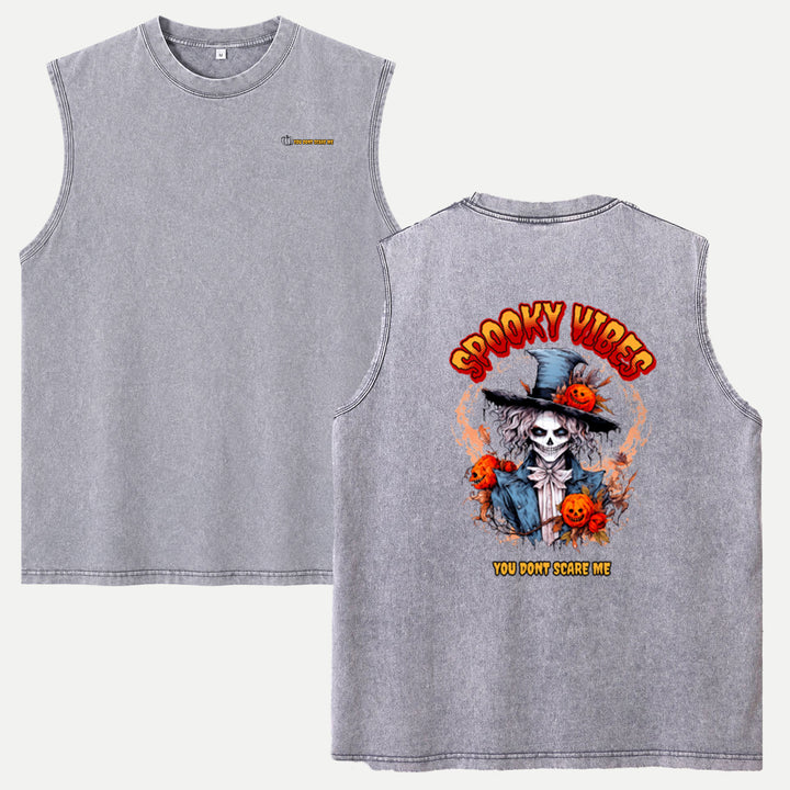 Spooky Vibes Skeleton Witch T-Shirt