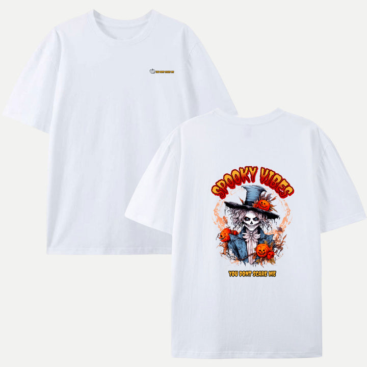 Spooky Vibes Skeleton Witch T-Shirt