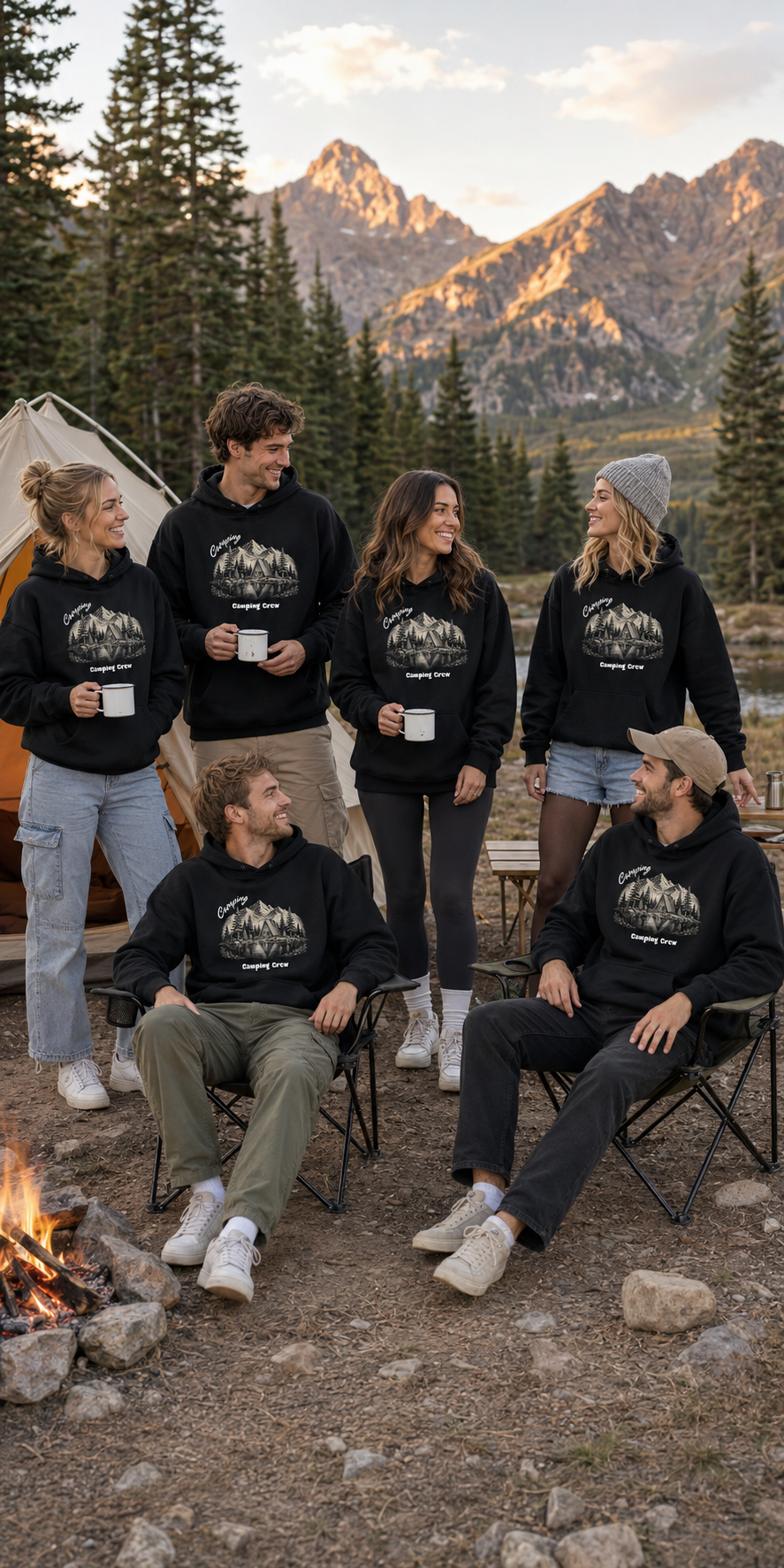 Camping Design Custom Hoodie