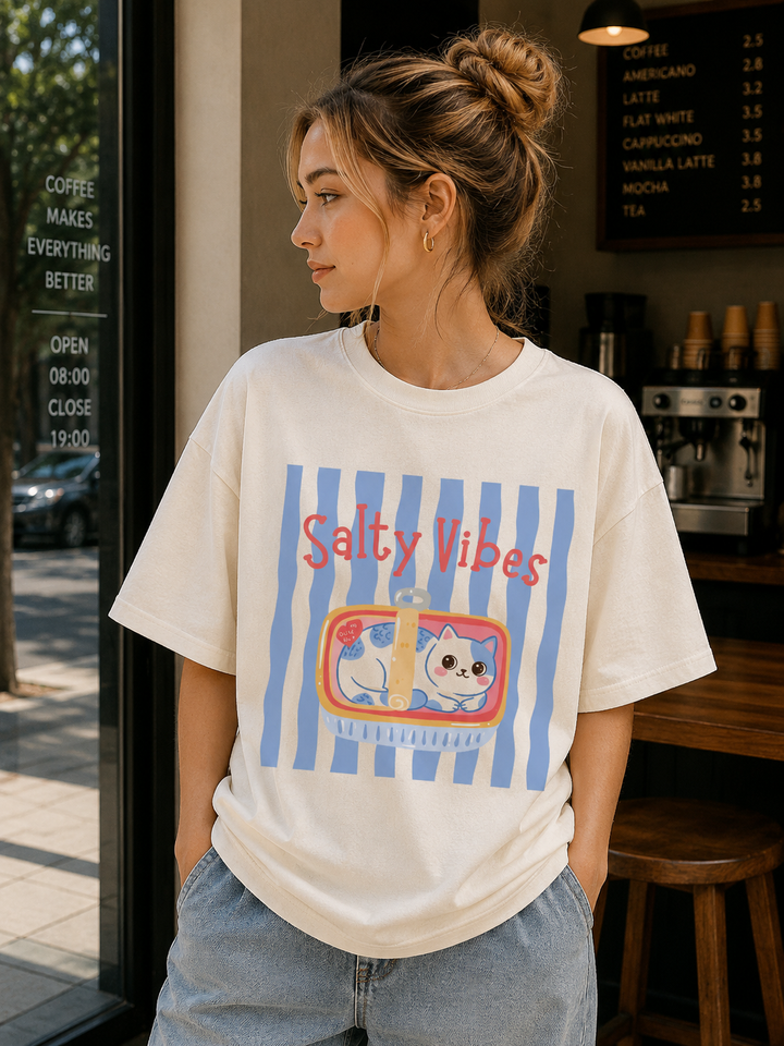Salty Vibes Cat T-Shirt