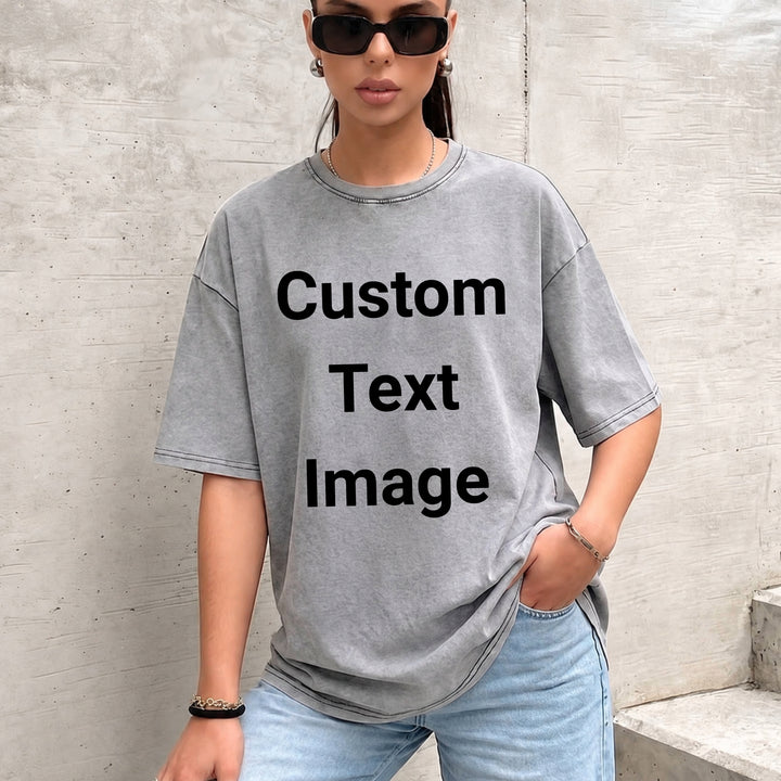 Custom Design Vintage Tee Front Back