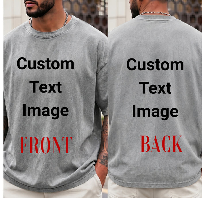 Custom Design Vintage Tee Front Back