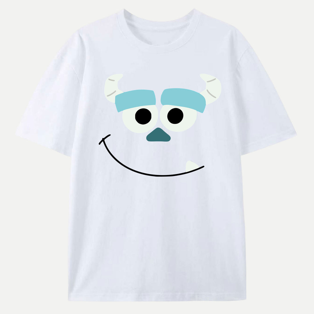 Friendly Blue Monster Face T-Shirt