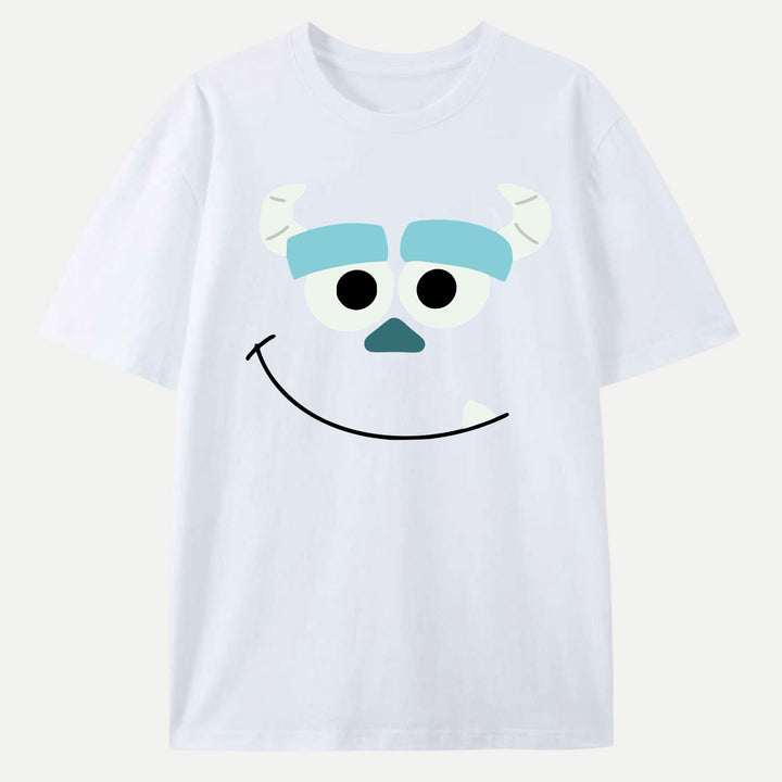 Friendly Blue Monster Face T-Shirt