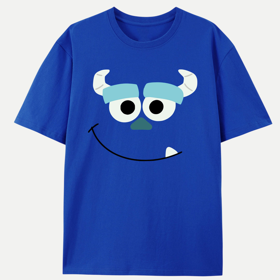 Friendly Blue Monster Face T-Shirt