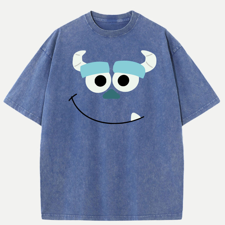 Friendly Blue Monster Face T-Shirt