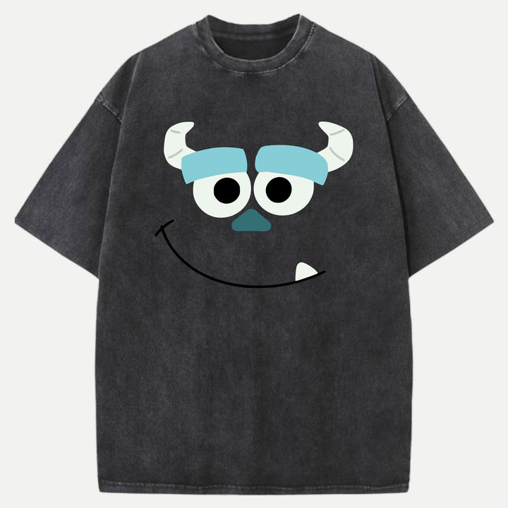 Friendly Blue Monster Face T-Shirt