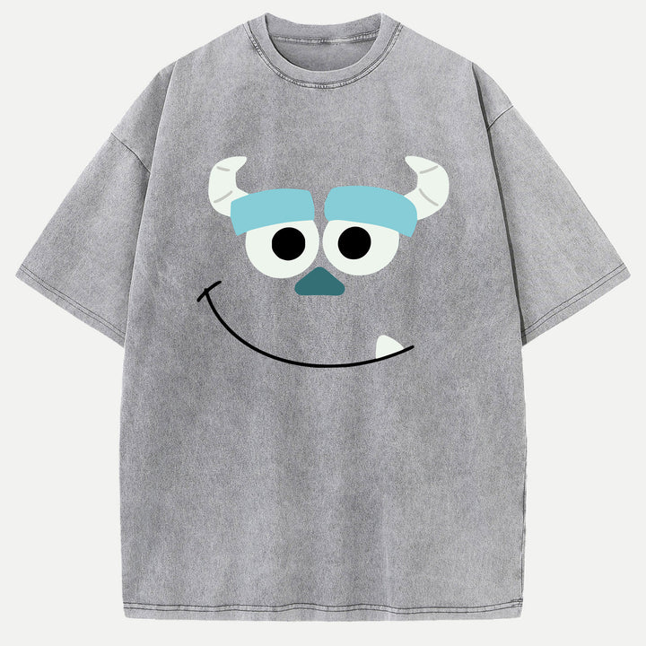 Friendly Blue Monster Face T-Shirt