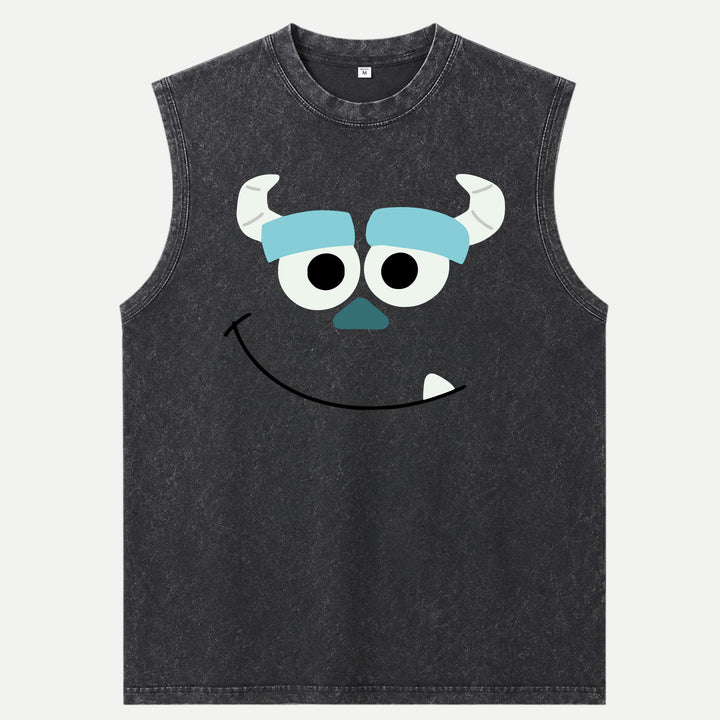 Friendly Blue Monster Face T-Shirt