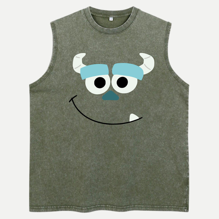 Friendly Blue Monster Face T-Shirt