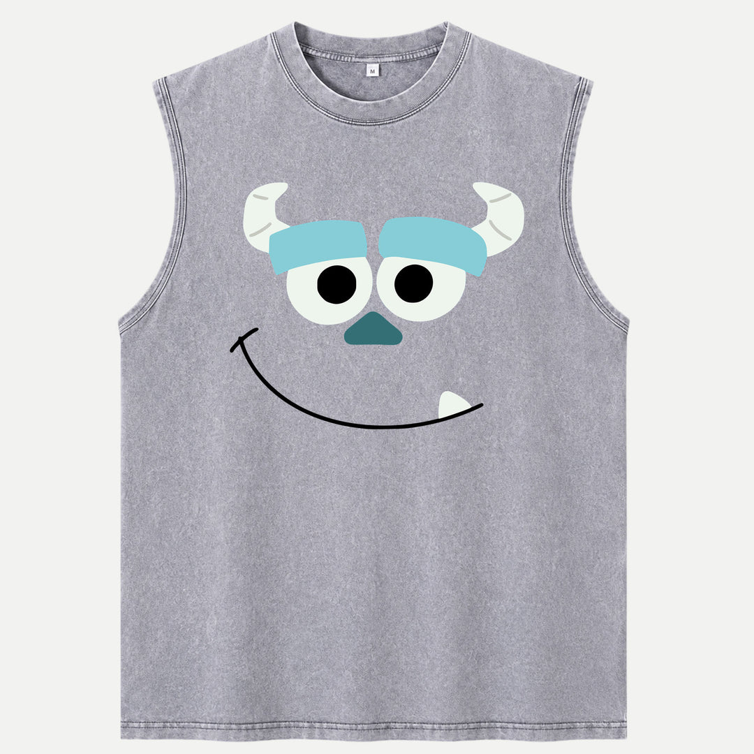 Friendly Blue Monster Face T-Shirt