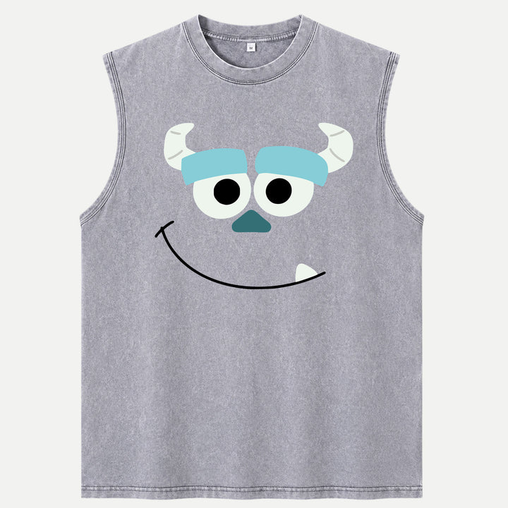 Friendly Blue Monster Face T-Shirt