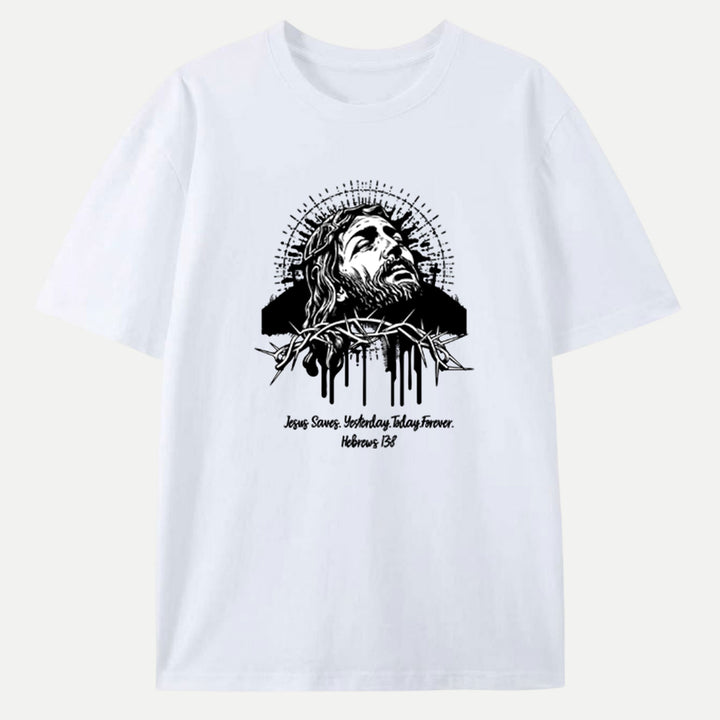 Jesus Saves Hebrews 13:8  T-Shirt