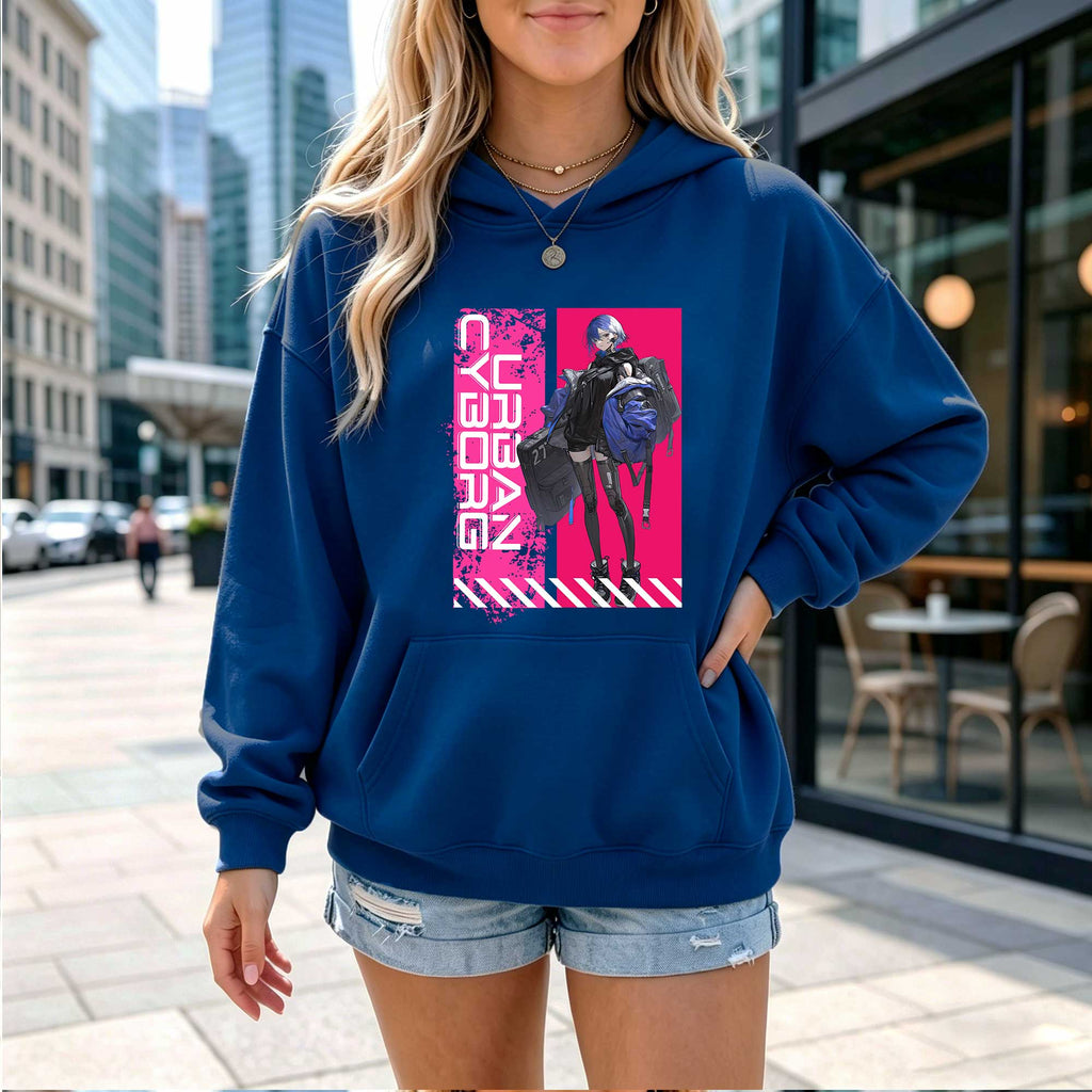 Cyberpunk Anime Girl Graphic Hoodie