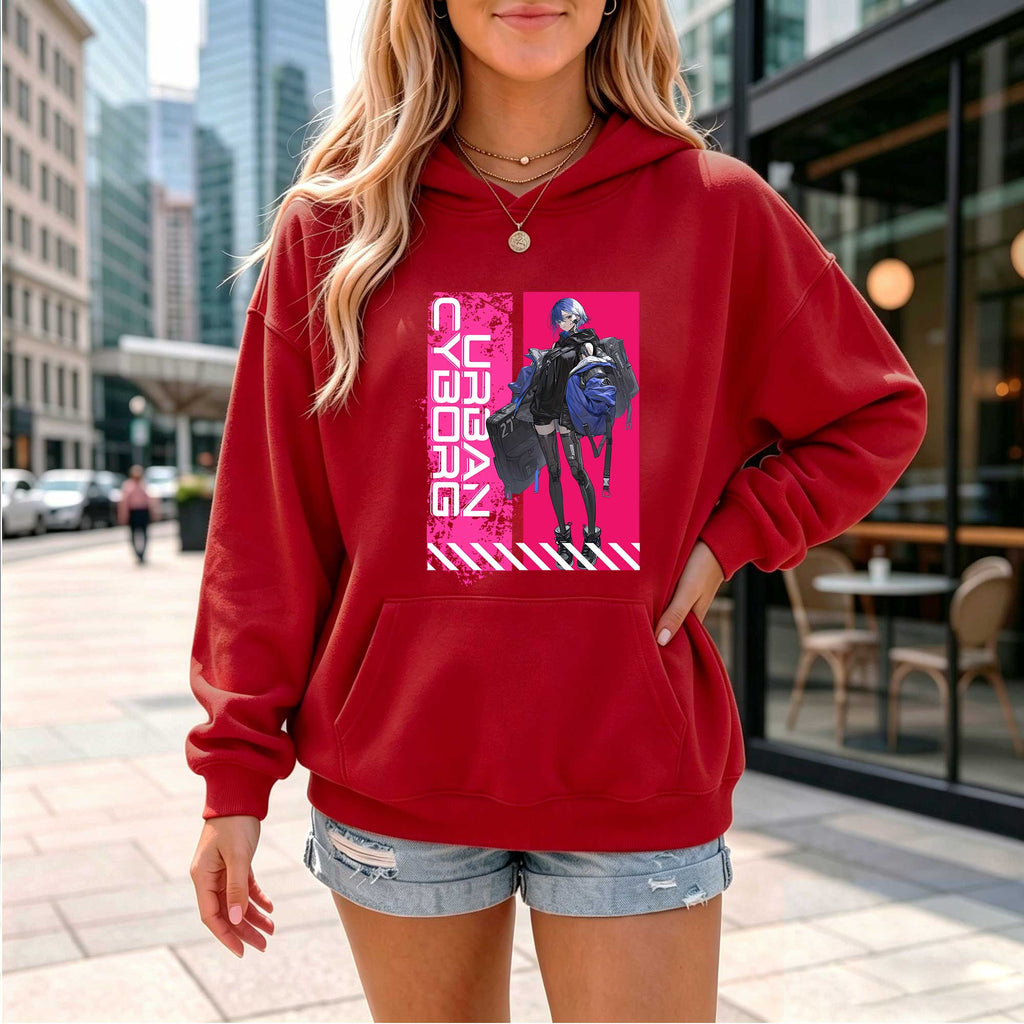 Cyberpunk Anime Girl Graphic Hoodie