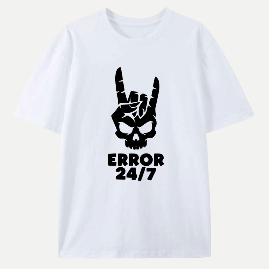 Error 24/7 Skull Vintage T-Shirt
