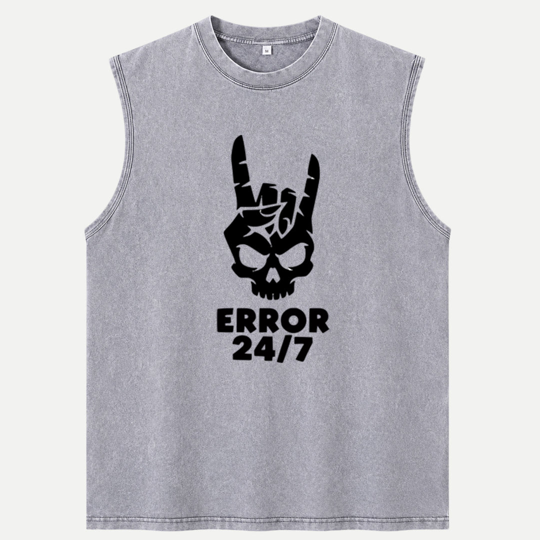 Error 24/7 Skull Vintage T-Shirt