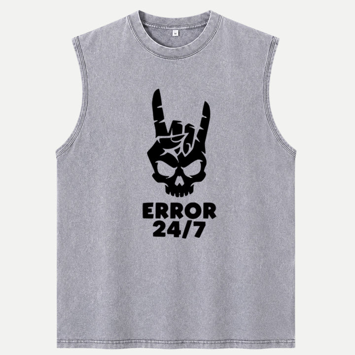 Error 24/7 Skull Vintage T-Shirt